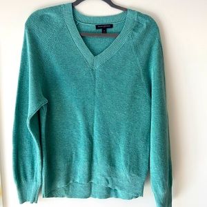 Banana Republic Teal V Neck Sweater